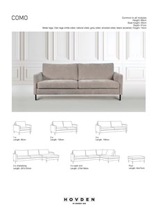 Modulsofa med faste oppsett