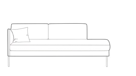 Elegante daybed H, Arm II