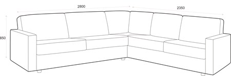 160 hj 2-seter m/oppbevaring